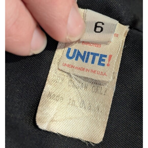 Vintage Calvin Klein 100% Merino Wool Coat Black Union Quiet Luxury Size 6 - Picture 7 of 9